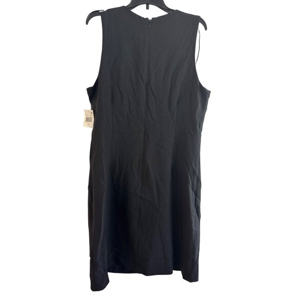 Donna Ricco Sheath Dress Women Size 12 Polyester/Spandex Black Sequined Sleevele - Picture 2 of 6